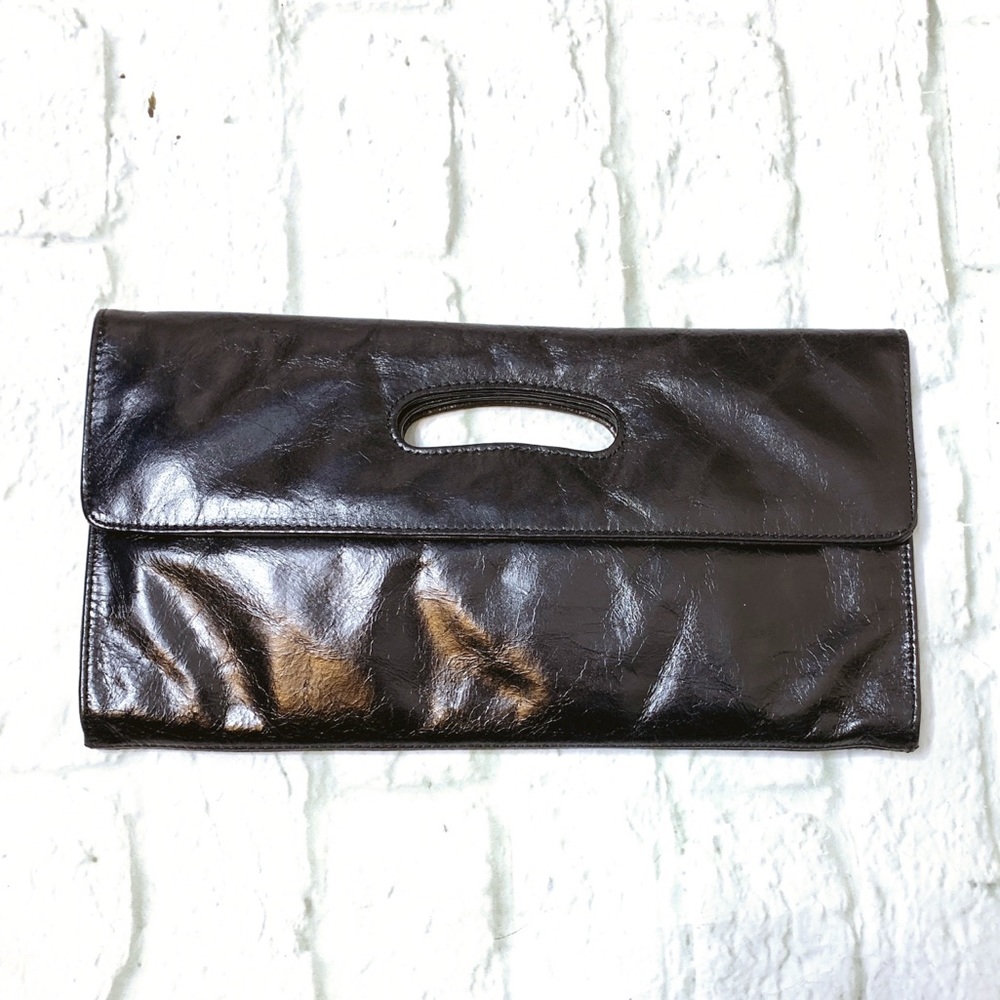 HOBO Black Leather Clutch